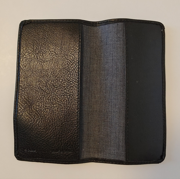 Black faux leather Disney Mickey Embossed Mouse Wallet/Check/Address Book Cover - Picture 6 of 10